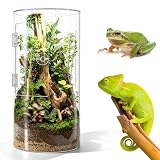 ADEMOKE terrarium cylindrique acrylique à ouverture frontale photo 1
