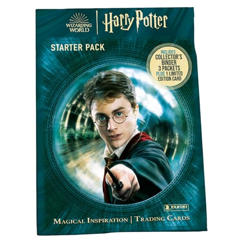 Panini Harry Potter Prophecy Trading Cards Starter Pack (1 Carpeta + 2 Fundas + 1 Tarjeta de edición Limitada) (004678SPAFGD)