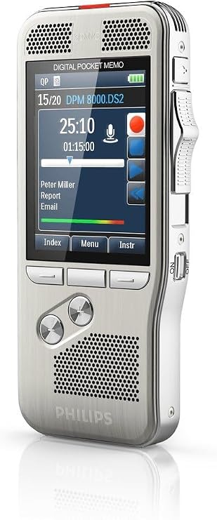 Philips DPM-8000 Professional Digital Pocket Memo with Cradle and Speechexec Pro Software