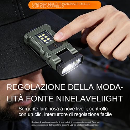 Linterna LED de cabeza con clip multi-modo de alto brillo para correr 5