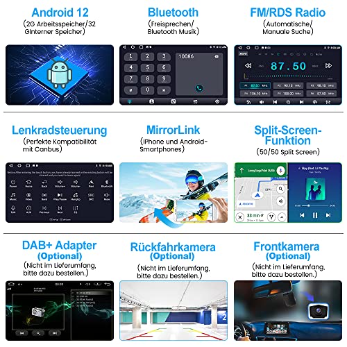 AWESAFE Bilradio för Mercedes E-Class W211 & CLS W219, Android 12