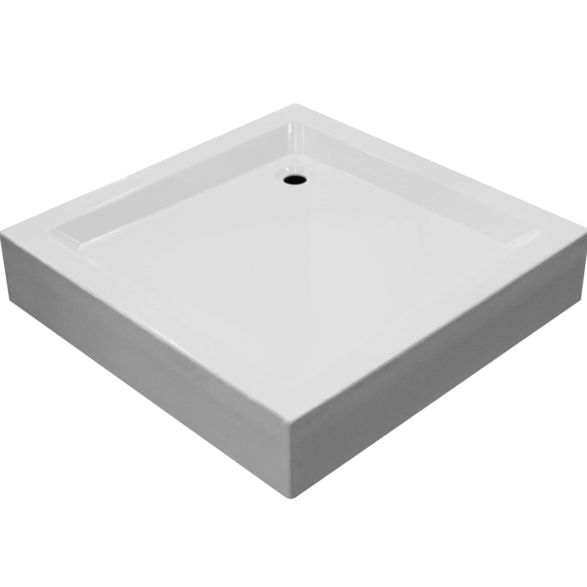 Sellon24 Plato de ducha | Plato de ducha | Con patas de soporte | Acrílico sanitario | Antibacteriano | Reforzado en resina | Montaje en suelo | Blanco | Rectangular | 80 x 120 cm | Altura de