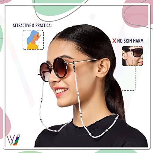 Image of Unisex Specs Holder Hook & Loop Anit Slip Eyewear Lanyard Beads Strap Chain