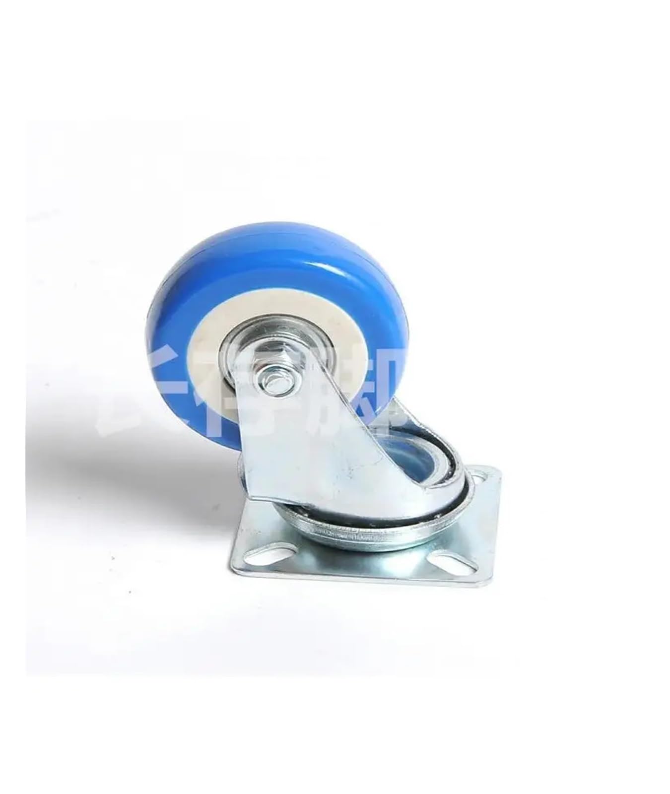 Lot de 4 roues universelles 2" en PVC bleu à double roulement, silencieuses et résistantes à l'usure, plates et amovibles