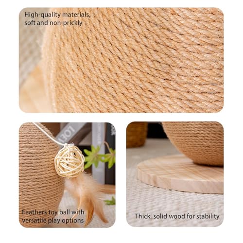 Rascador bola para gatos de interior ideal para jugar cazar y trepar sin dañar los sofás 7