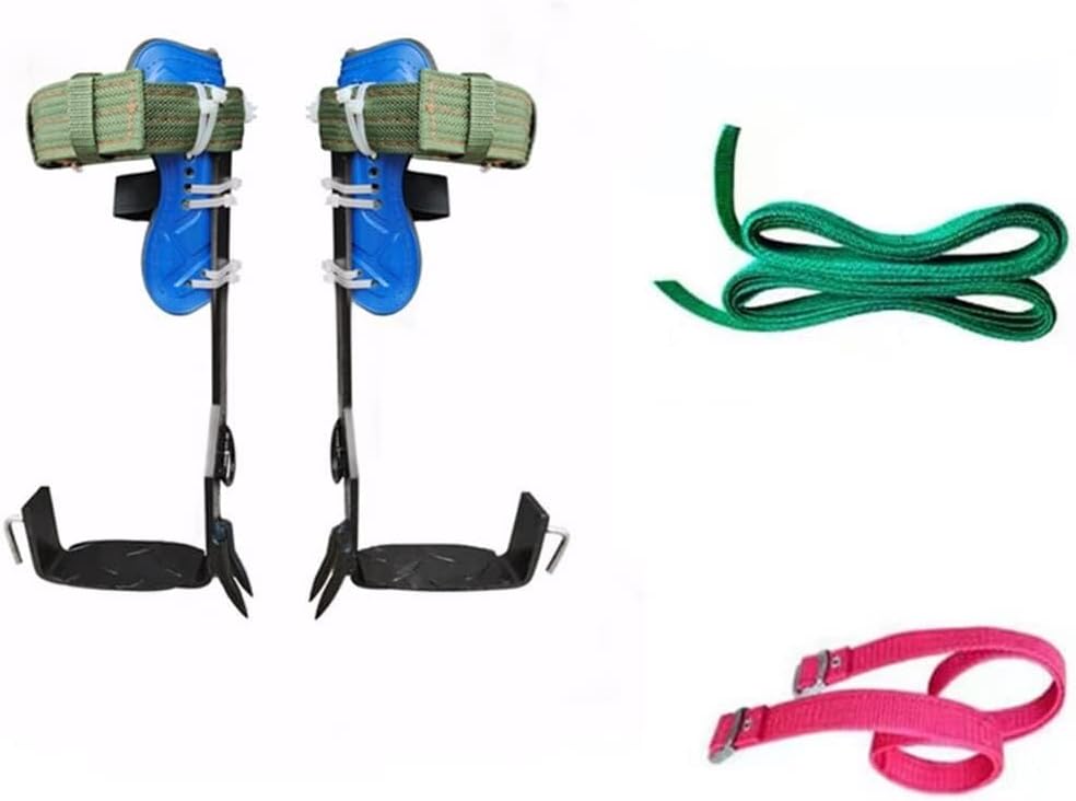 Adjustable Tree Climbing Spikes with Thickened Steel Plate, Stand-up Spurs for Climbers, Logging, Hunting, and Fruit Picking - Durable Climbing Tool for Outdoor Adventur