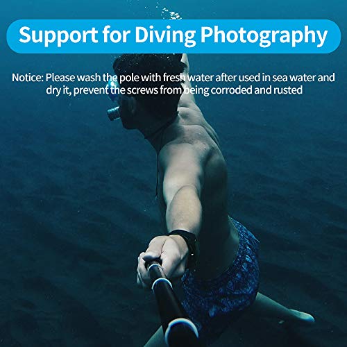 Selfie Stick Pole With Tripod Phone Holder, 35.4" Telesin Waterproof Aluminum Extension Monopod For Gopro Max Hero 11 10 9 8 7 6 5, Insta360 One Rs X2 X3 Go2, Dji Action 2 3 #TOP3
