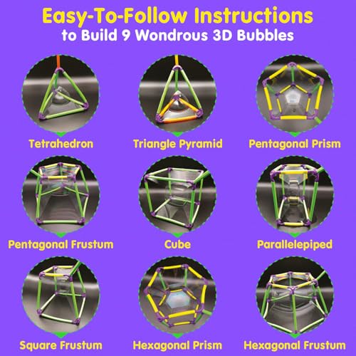 Build A Bubble Montessori 3D Bubble Maker Kit for Kids 8&Up – Fun-Filled, Screen Free Toy - 57-Piece STEM Building Toys Kit– Indoor Educational STEAM Bubble Toys That Help Your Child\'s Development