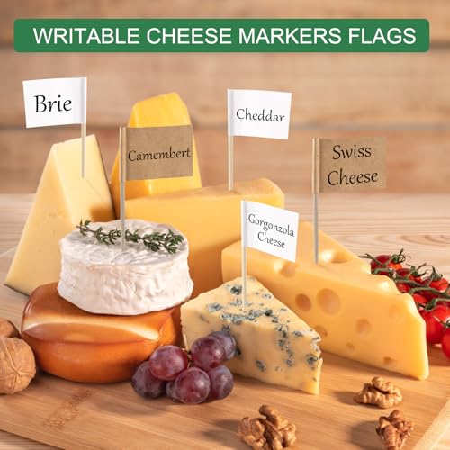 38 Pcs Charcuterie Boards Accessories, Silver Stainless Steel Charcuterie Utensils Set, Including Cheese Butter Spreader, Mini Serving Tongs, Knives, Spoons, Forks, Honey Dippers and Toothpick Flags by Qeirudu - Image 6
