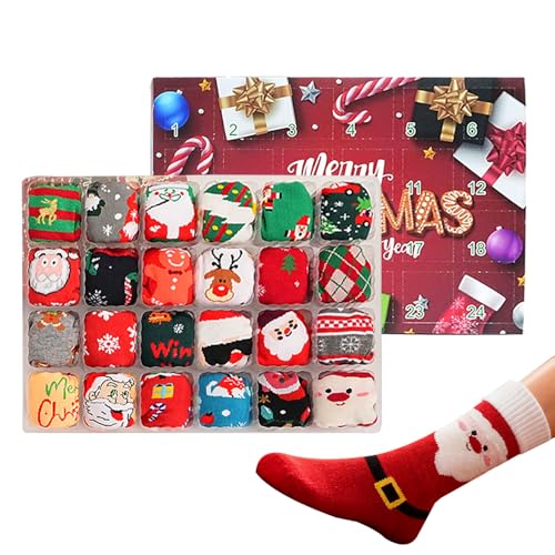 Calendrier de l'Avent de chaussettes de Noël, le cadeau idéal pour gâter vos proches