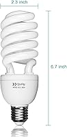 Vista 2 de EMART Full Spectrum Light Bulb, 45W 5500K Spiral CFL Daylight for Softbox Lighting Kit, Replacement Lamp for Photography Photo Video Studio