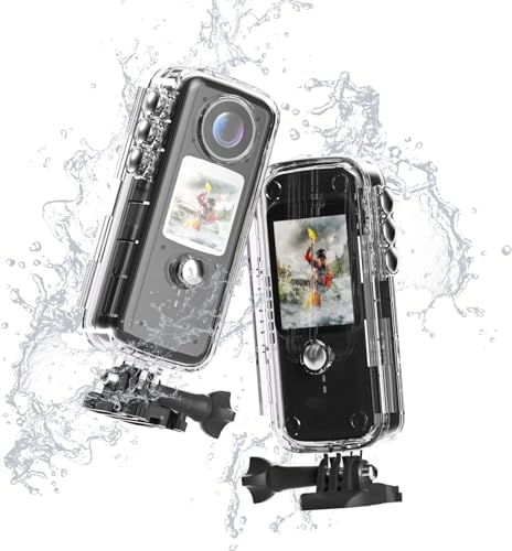 4K/60FPS Touchscreen Action Camera 131FT WaterproofCamera with 64GB SD Card 48MP HD Camera Long Battery Life 1800mAh Batteries Portable VloggingCamera with Helmet Accessories Kit