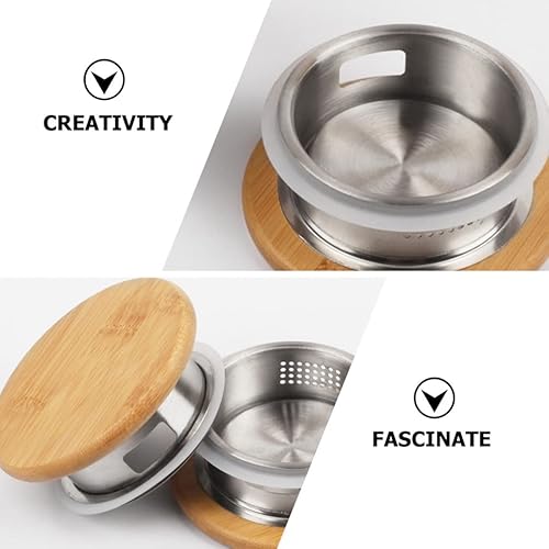 Miniatura 6 de DOITOOL Tapa de cristal para jarra de agua, tapa de repuesto para jarra de bebidas frías, tapa abatible de acero inoxidable para jarra de vidrio,