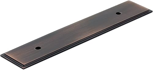 Richelieu Hardware BP104596BORB Tremblant Collection 3-34 pulgadas (3.780 in) de centro a centro, placa posterior de transición, bronce aceitado