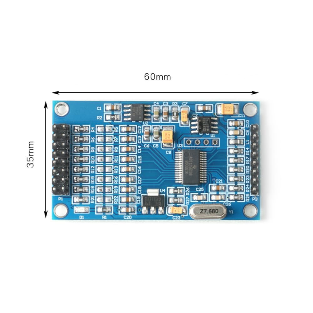 DollaTek Modulo ADC ADS1256 a 24 Bit 8 canali ADC ad Alta precisione per acquisizione Dati acquisizione Dati