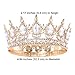 Feltent Gold Queen Crown for Women Crystal Tiara for Women Rhinestone Wedding Headband for Bride Hair Accessories for Costume Birthday Party Prom Gifts