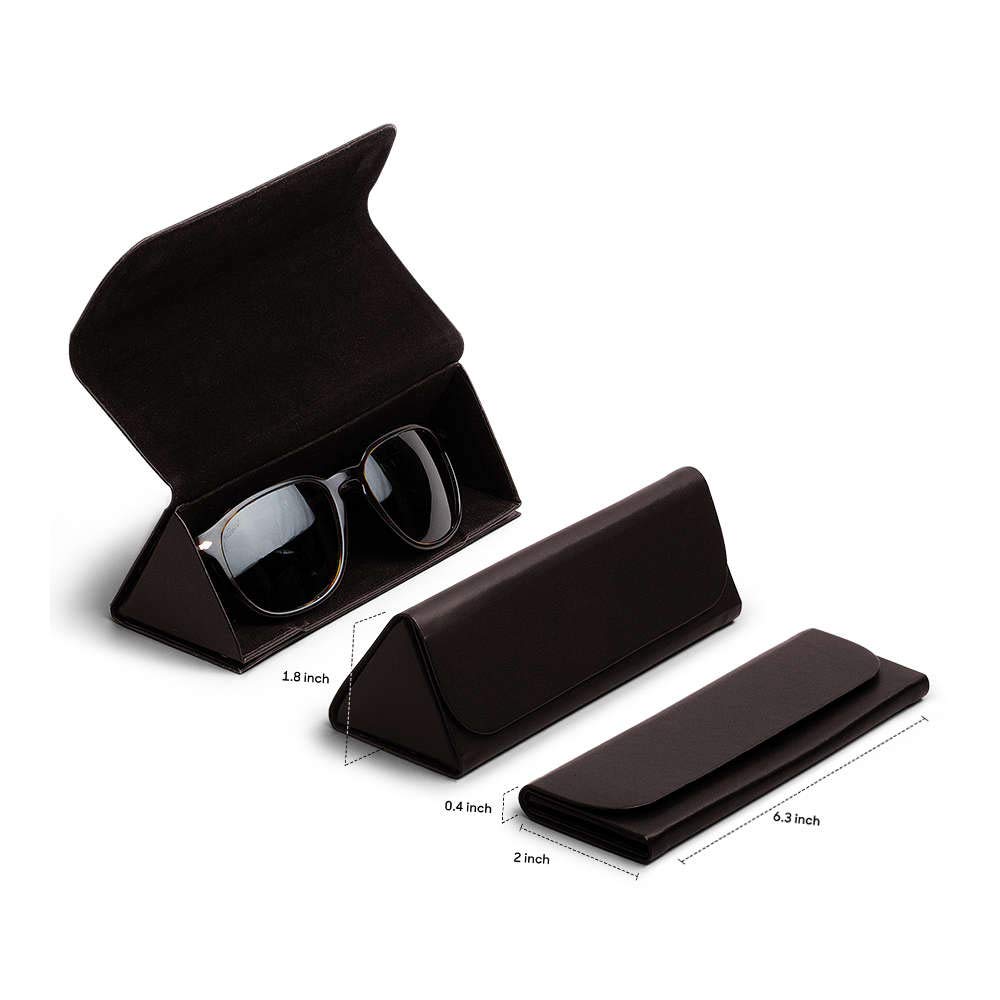 DailyObjects Leather Foldaway Slim Eyewear/Sunglass Case - A Classic and Protective Companion for Your Sunglasses 2