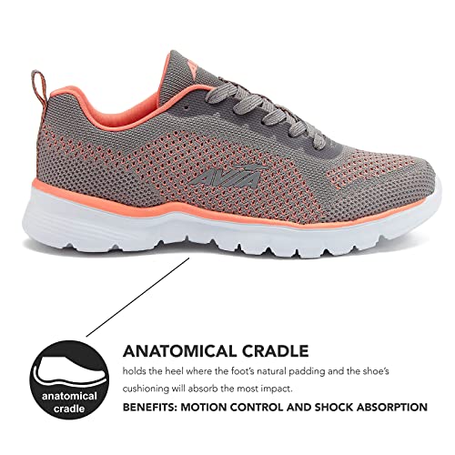 Avia Dive Lightweight Running Sneakers for Women with Memory Foam - Black, Red, & Blue2