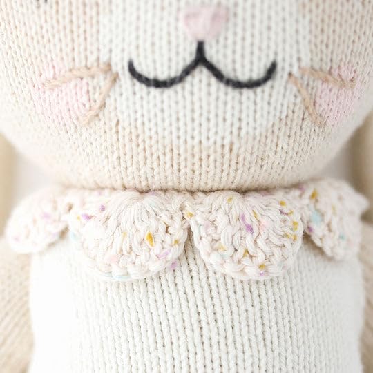 cuddle + kind Hannah the Bunny Ivory Regular 20" Hand-Knit Doll – 1 Doll = 10 Meals, Fair Trade, Heirloom Quality, Handcrafted in Peru, 100% Cotton Yarn by cuddle + kind - Image 3