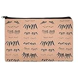 All The Eye Lashes Pattern Pencil Pen Organizer Zipper Pouch Case
