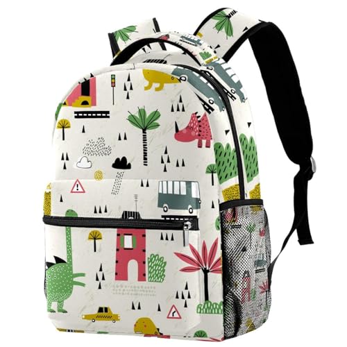 Sac à dos de voyage décontracté avec motif dinosaure pour sorties en famille