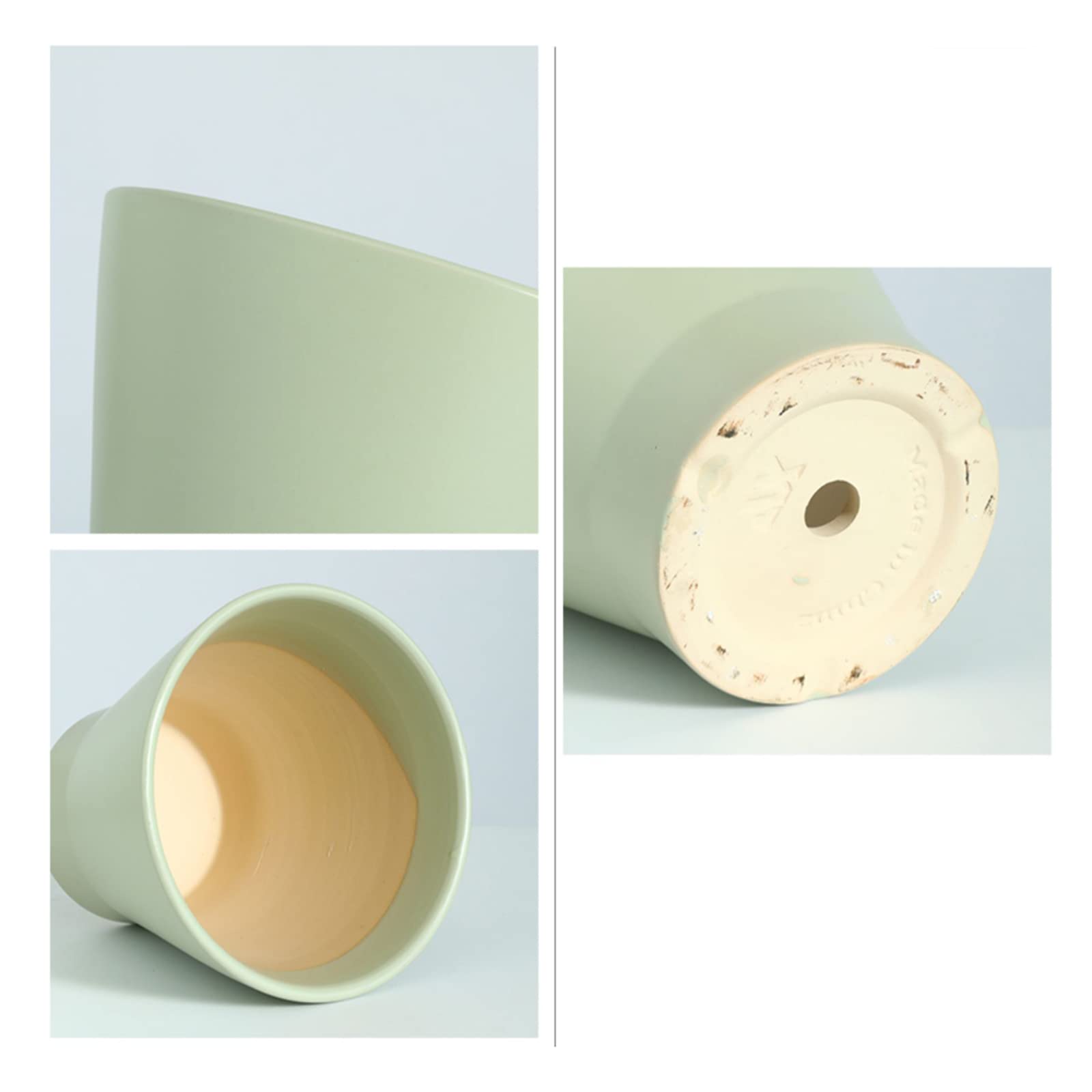 Vasi da Giardino Fioriere in Ceramica Vaso per Piante da 5,5/7/8,6 Pollici con Foro di drenaggio, contenitori Moderni per Piante grasse decorano la casa, L'Ufficio e l'esterno
