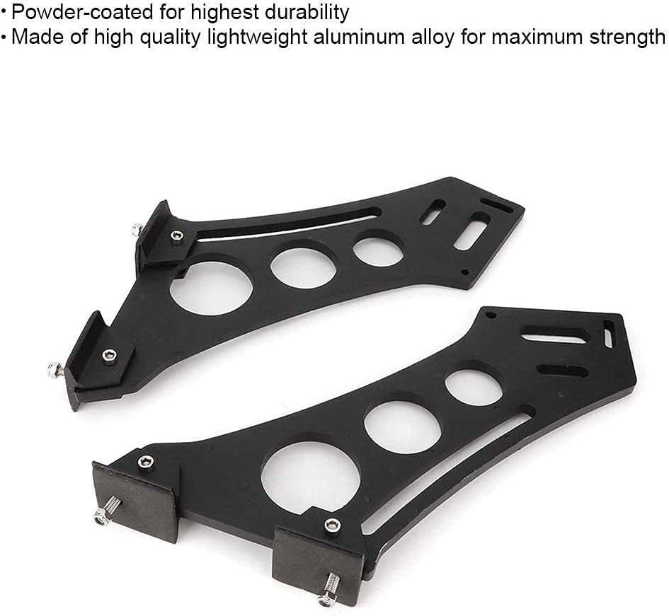 Qiilu Spoiler Mounting Brackets, 10" Universal Car CNC Aluminum Alloy Rear Wing Trunk Racing Tail Spoiler Legs Rear Lip