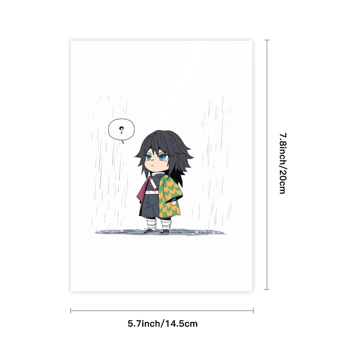 Amazon.co.jp: 鬼滅の刃 水柱 冨岡 義勇 クリスタルステッカー