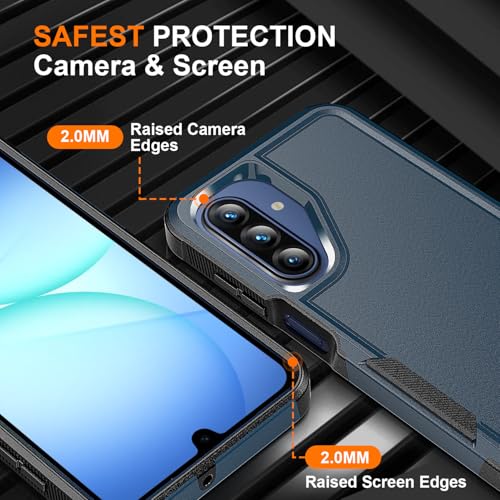 Ezanmull Funda para Samsung Galaxy A17 5G con estándar de protección Militar, protección contra caídas de 4,5 m, Protector de Pantalla de Cristal, Protector de Lente de cámara, Antideslizante - imagen 5