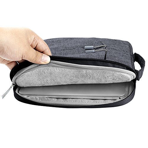 Megoo 12Inch Sleeve Case For Microsoft Surface Pro 9/8/7/7 Plus/Surface Laptop Go 12.4"/Pro X/6/5/4/3 12.3", Slim Carry Case With Handle For 11-11.6-12 Tablet Chromebook Laptop(Black) #TOP4
