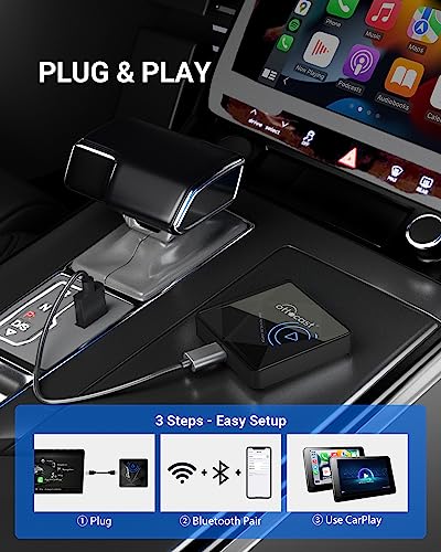 Image of OTTOCAST CarPlay Wireless Adapter for iPhone U2-AIR Pro Wireless CarPlay Adapter Convert Wired to Wireless,Apple CarPlay Wireless Adapter 8S Connection Plug & Play No Lag for OEM Wired CarPlay Cars