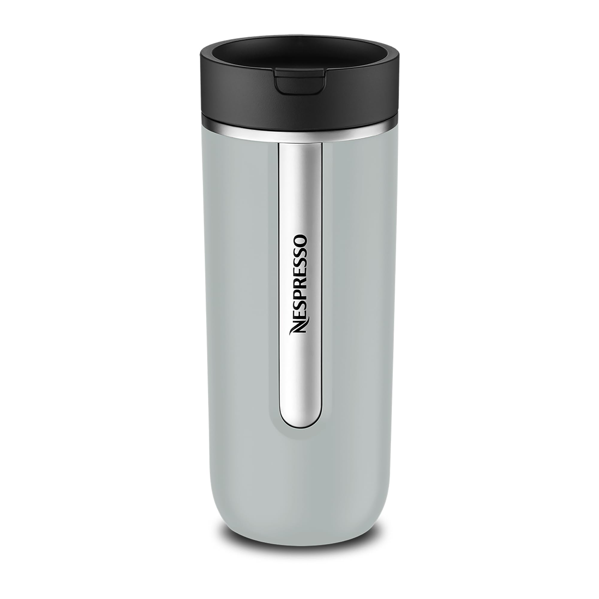 Nespresso Travel Mug Thermobecher Large Smokey Blue 540ml | Kaffeebecher to go aus Edelstahl mit Deckel, hält kalt & warm für Kaffee, Tee, Matcha etc., auslaufsicher & spülmaschinenfest