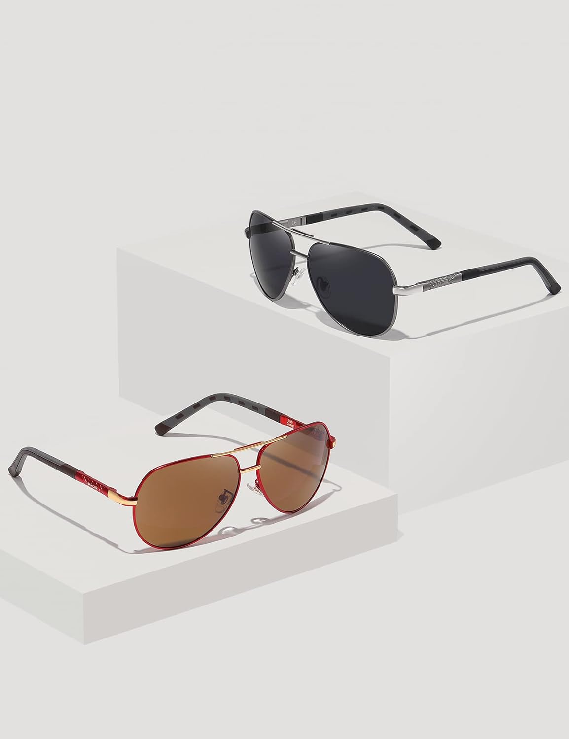 Barcur Polarized Aviator Sunglasses for Men Women Large Lens uv Protection