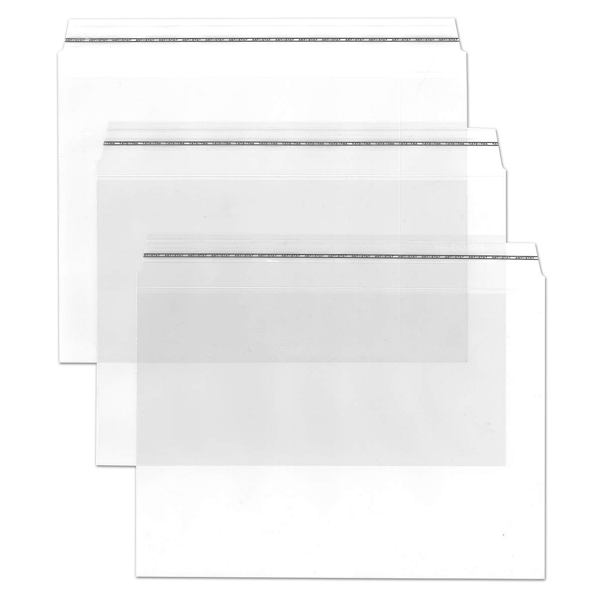GUSTAV NEUSER Sobres transparentes en DIN C5, 50 unidades, cierre autoadhesivo, 22,9 x 16,2 cm, ideales para publicidad, invitaciones y regalos