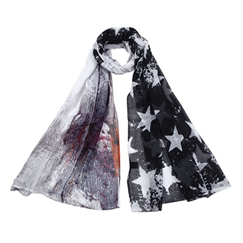 TrendsBlue Unique Vintage Stars Design Scarf