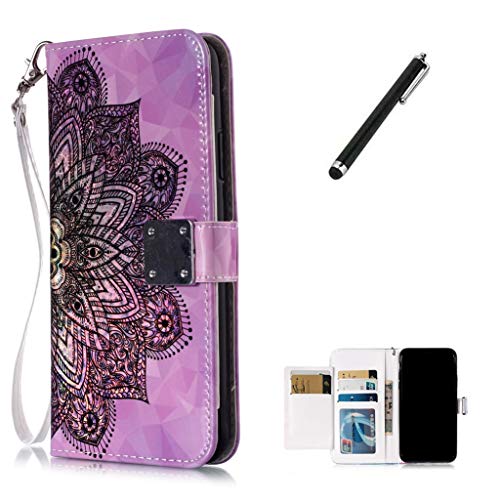 Beddouuk Samsung Galaxy S8 Plus Case Wallet,Premium PU Flip Leather Case with [Kickstand] [Card Slots] Magnetic Closure Notebook Cover Case for Samsung Galaxy S8 Plus-Mandala