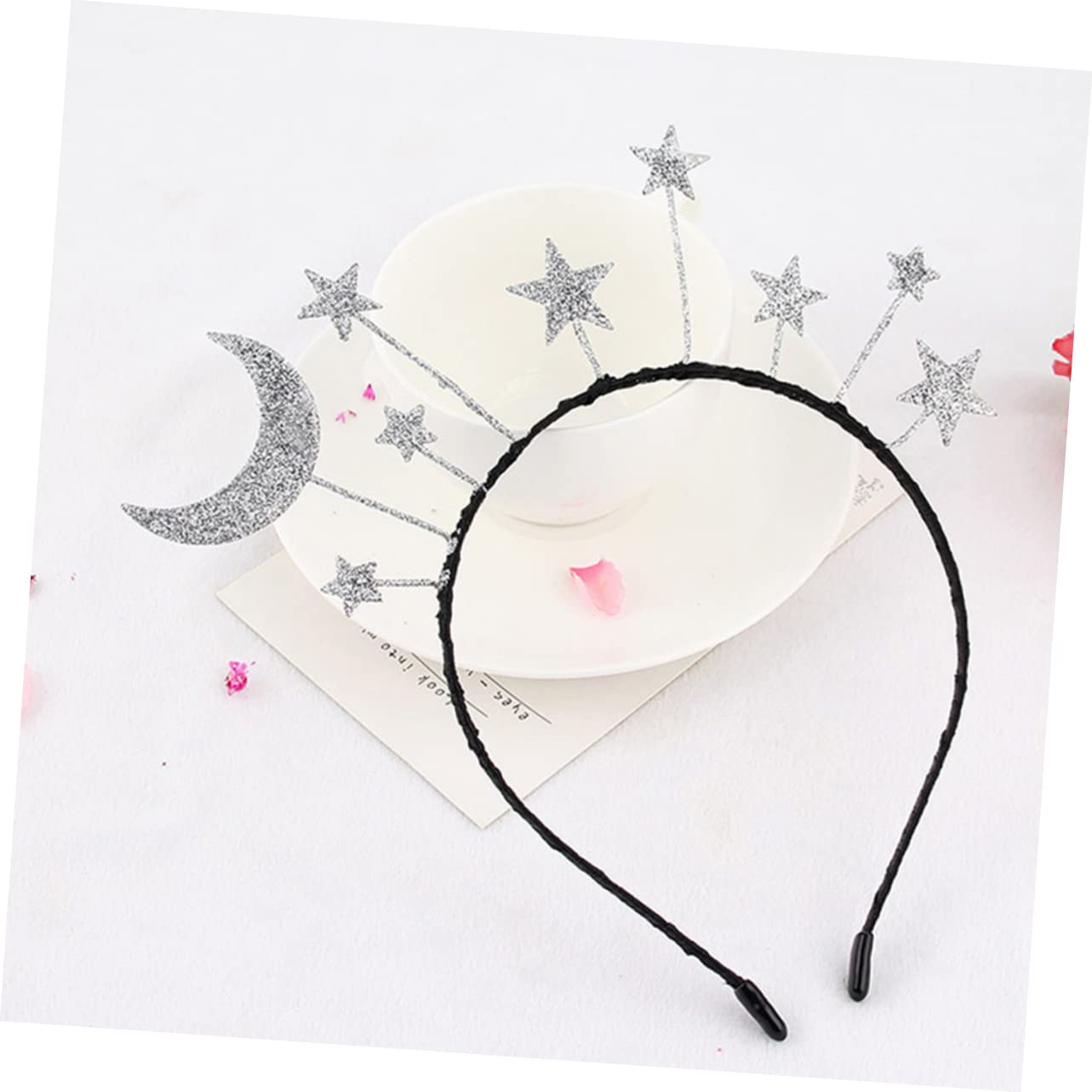 WOONEKY Fascia Per Da Bambina Con Design A Stella E Alla Moda Per Donna Con Forcina A Forma Di Stella E Strass Per Feste