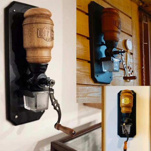 Molinillo de café de pared manual que ahorra espacio en encimera 8
