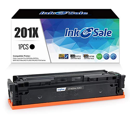 INK E-SALE Replacement for HP CF400X HP 201X HP CF400A Black Toner Cartridge for use with HP Color Laserjet Pro MFP M277dw M252dw MFP M277n M252n Printer, 1 Pack