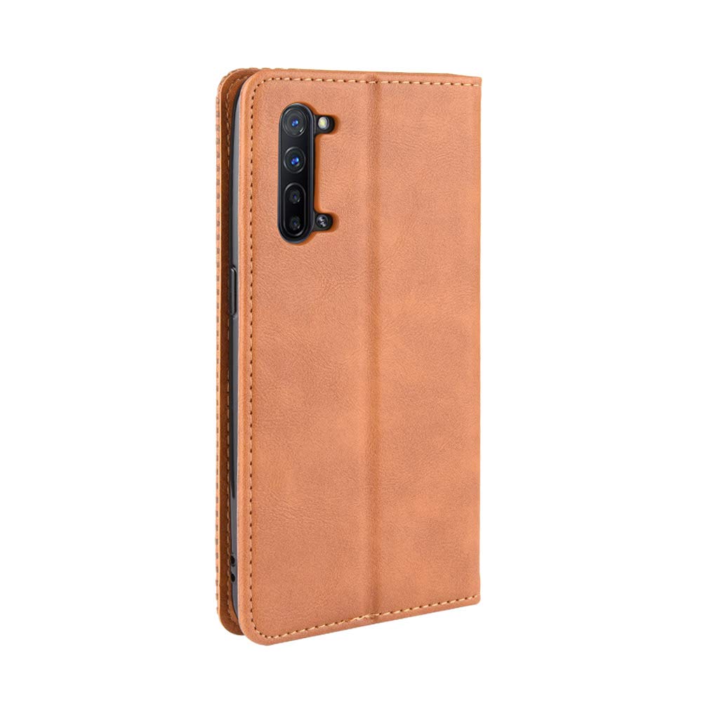 Jielangxin Cover In Pelle Per Oppo Find X2 Lite (CPH2005) - Custodia Portafoglio Con Supporto E Slot Porta Carte (Marrone) - 5