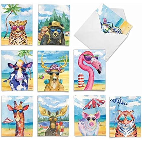 The Best Card Company Animal's Day Off Notecards Cover