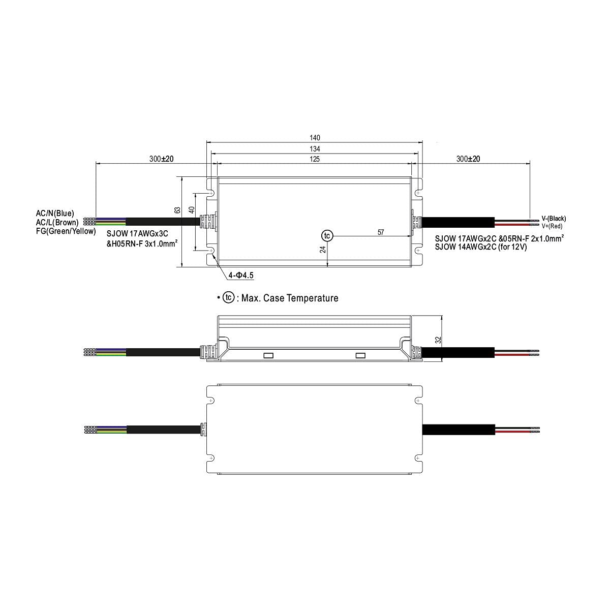 MeanWell XLG-100-24-A 96W 24V 4A LED zasilacz IP67