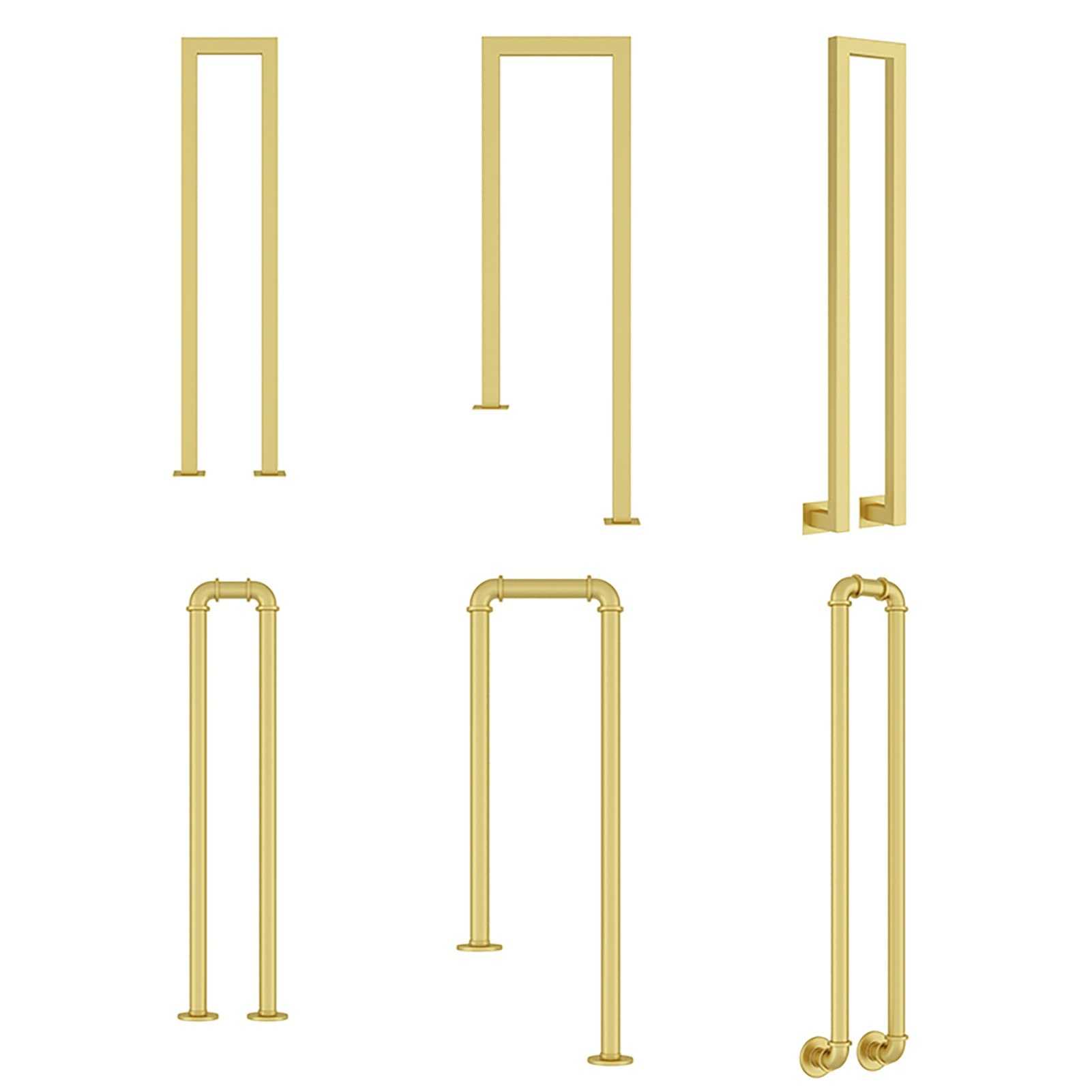 Meiiron D Stair Handrails For Indoor Outdoor Steps, Heavy Uty U-Shape Grab Industrial Wrought Iron Ecking Railing, Staircase Railing For Garage, Porch, Garden, Yar - Gol ( Color : Size : 55Cm(1.8Ft) )