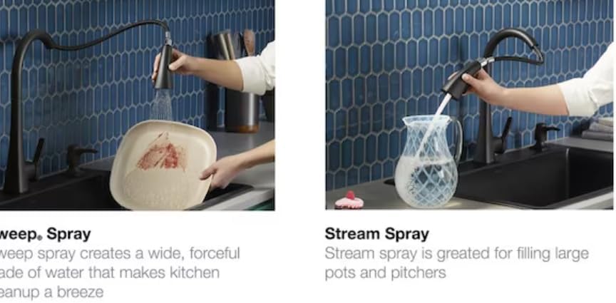 kohler Touchless Pull-Down Kitchen Faucet with Soap Dispenser