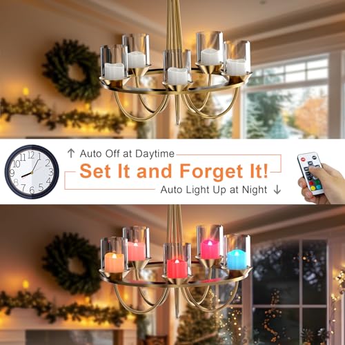 Pchero LC002RS_RGB Flameless Candles With Remote Timer & Charging Station thumb #4