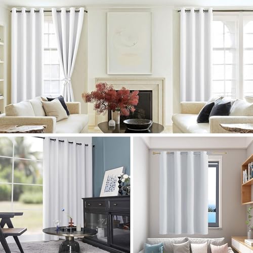 Curtains occultants blancs finitions soignées isolant thermique de haute qualité - 8