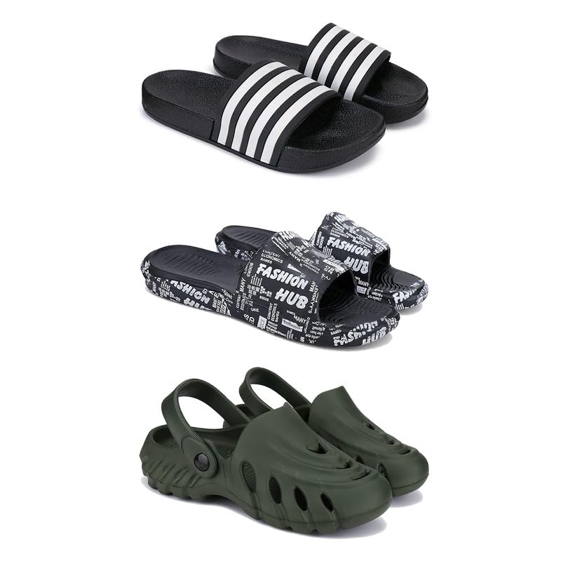 Lightweight,Classic Slider || Sandals with Clogs for Men-Combo-COMBO(3)-3024-3103-3137-10 -P2-picture-12