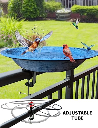 Banheira de pássaros para uso ao ar livre montada em convés de banhos de pássaros, banheiras de páss