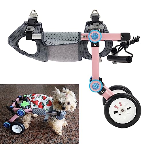 Fauteuil roulant pour petit chien avec harnais souple : chariot de rééducation léger et réglable