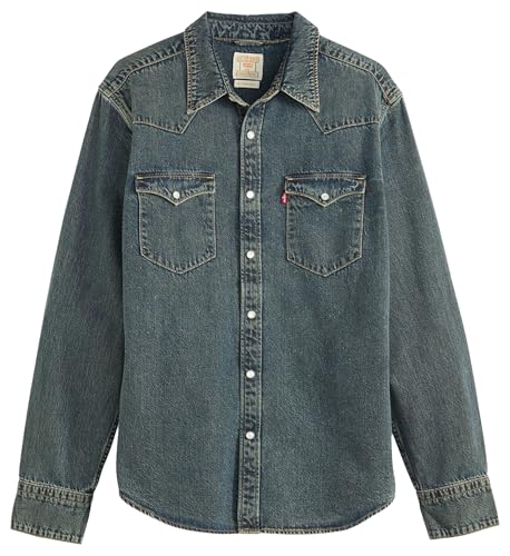 Image of Levi's Men's Solid Slim Fit Denim Shirt